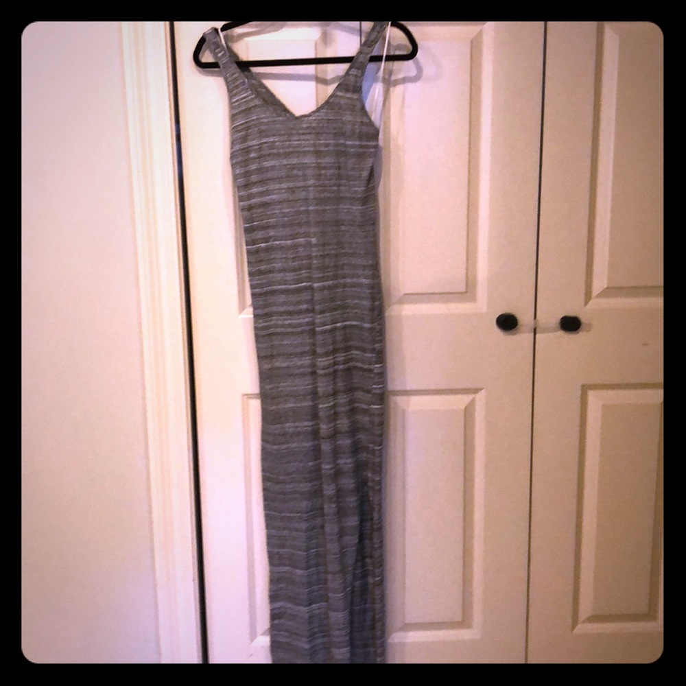 Ann Taylor Loft cross-back maxi dress w/ side slit